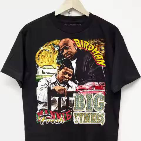 BIG TYMERS Vintage Rap T-Shirt, Street Rap Tee Cash Music Lil Wayne Hip Hop, Parker Ftp Store Y2K Co