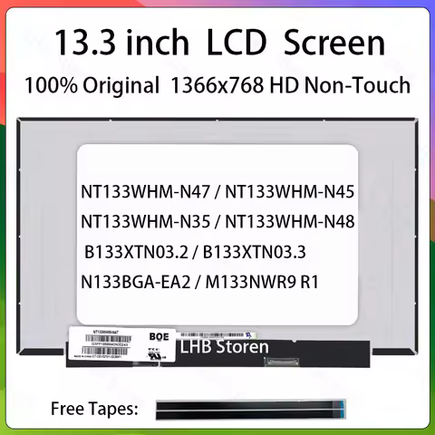13.3" Laptop LCD Screen NT133WHM-N47 NT133WHM-N45 NT133WHM-N35 N48 B133XTN03.2 03.3 N133BGA-EA2 M133