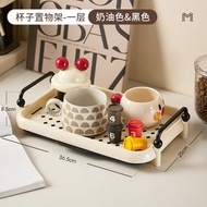 全城熱賣 - 杯子收納置物架 瀝水雙層家用桌面水吧臺水杯架 託盤咖啡杯茶杯架子
