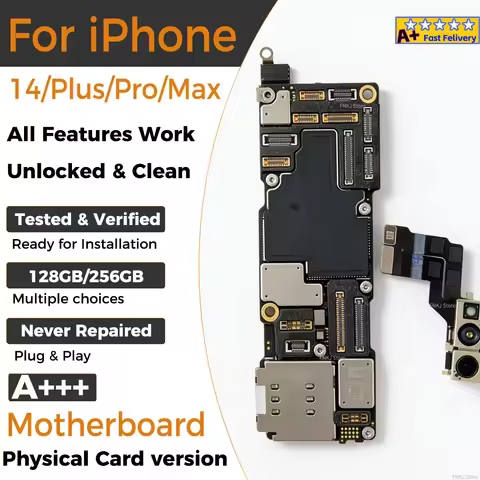 A+ Working Board For iPhone 14/14 Pro/14 Pro Max Motherboard With Face ID Unlocked 256GB Logic Clean