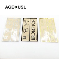 AGEKUSL Bike Frame Sticker Decal For Brompton Folding Bicycle Frame Sticker 2013