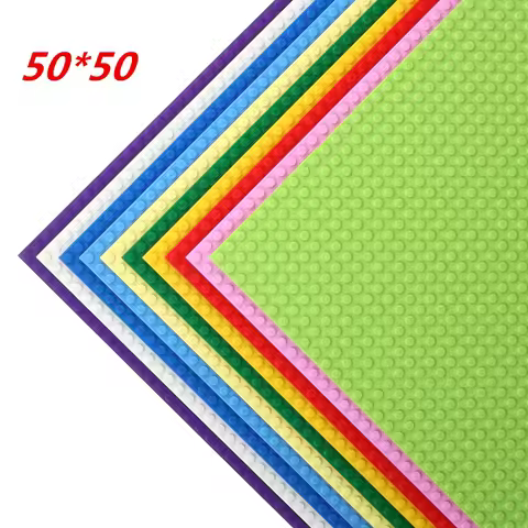 50*50 Dots Quality BasePlate Compatible Legoed Building Blocks DIY Base Plate 40*40cm Educatioinal B