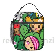 Tokidoki Insulated Lunch Bag for Adults and Kids Large Capacity Cooler Bag with Handle and Bottle Bag for Office School Camping Hiking Picnic