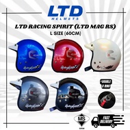 LTD Racing Spirit Helmet With White Cap (LTD MAG RS 3 Button) -TIDAK SESUAI UTK KEPALA BESAR