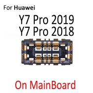 2ชิ้นขั้วต่อแบตเตอรี่ FPC แบบอินไลน์ขาตั้งแบบสัมผัสสำหรับ HuaWei Y7 Pro Y9 Prime 2017 2018 2019บนสาย