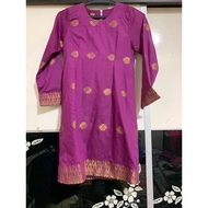 baju kurung corak batik viral warna purple