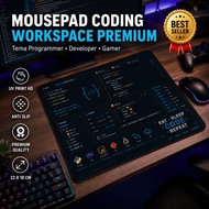 CODING WORKSPACE THEME PREMIUM UV PRINT GAMING MOUSEPAD | DESKMAT PROGRAMMER DEVELOPER PYTHON PHP JA