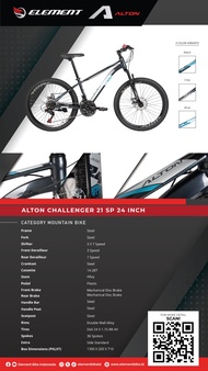 Sepeda Gunung MTB Element Alton Challenger 24 inch
