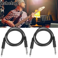 HSHELAN 2PCS 6.35mm To 6.35mm Single-channel, 3.3ft Flexible Guitar Instrument Cable, Plug and Play 