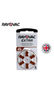 Rayovac Extra Advanced 助聽器電池 312 6粒咭装 312 PR41