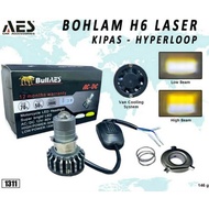 Lampu HID LED AES LASER H6 H4 I BOHLAM LED HEADLAMP H6 H4 LASER AES