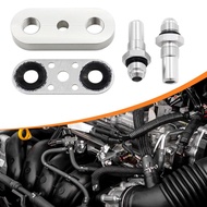 [kanye2dc] Transmission  Line Adapter Plate with Gasket 6AN Fittings for Braided Hose Oil Seal Line 