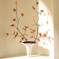 Simulation Autumn Italian Red Maple Leaf Silent Green Plant Maple Leaf Tree Home Decoration Decorati