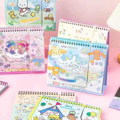 2026 Kuromi Cinnamoroll Hello Kitty Hong Kong Calendar Holiday Calendar Monthly Calendar Office Desk