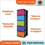 P2U CTY Laci Serbaguna / Plastic Drawer Multipurpose / 5 Tier Drawer Plastic Cabinet / Laci Plastik 5 Tingkat