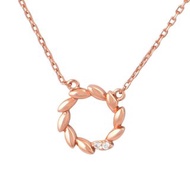 鋯石 | 925 純銀麥子冠鑲嵌皓石頸鍊