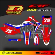 Decal STICKER CRF 250 2014-2017 BLU