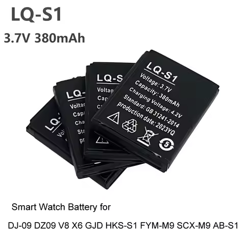 PURFIELD Smart Watch Battery Durable SmartWatch LQ-S1 3.7V 380mA Lithium Rechargeable Battery for DZ