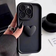 Luxury Cute 3D Love Heart Silicone Phone Case For OPPO A3X A3 A60 A40 A40M A80 Realme 13 12 Pro Plus