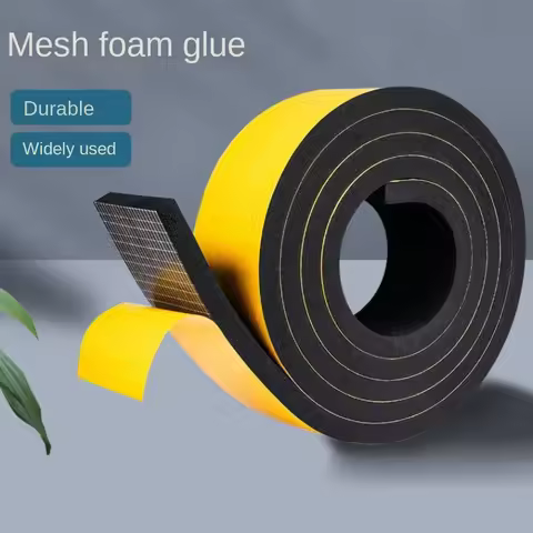 10M EPDM Self Adhesive Sponge Seal Strip Rubber Black Foam Strong Single-sided Adhesive Soundproof A