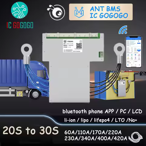 Smart 20S ~ 30S ANT BMS Lifepo4 li-ion LTO Battery Protection Board 60A 220A 400A 170A 420A Bluetoot
