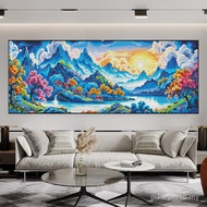 2025 Atmospheric Simple New Style Handmade Own Embroidered Landscape Painting Mountain Imitation Fuc