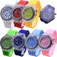 8 Pack LED Luminous Lights Watches for Women Men Unisex Summer Jelly Dress Wristwatches Brand Bracel