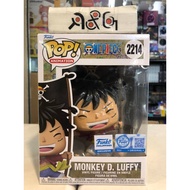 (R&G2) Funko POP One Piece - Monkey D Luffy Funko Exlusive (2214) with Boss Protector