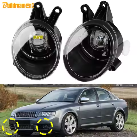 2 X 30W 8000LM Car Front LED Fog Light Daylight Assembly H11 For Audi A4 B6 Sedan 2001 2002 2003 200