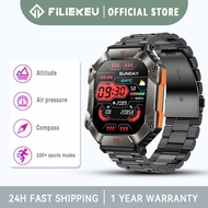 FILIEKEU smart watch for men GPS Compass altitude pressure military tactical watches Bluetooth call waterproof Rugged outdoor sports smart watch