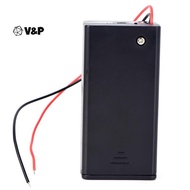 V&P 9V Volt PP3 Battery Holder Box DC Case With Wire Lead ON/OFF Switch Cover