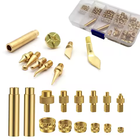 3D printer Parts hot Insert melt nut Tips M2- M8 brass implantation Heat Insertion Tool KIt For 936 