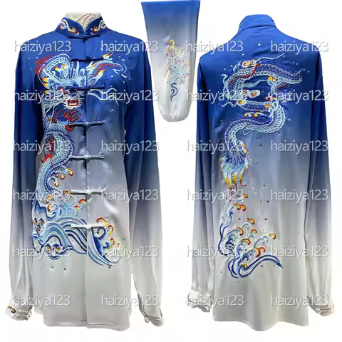 Embroidered dragon Tai chi uniform Taiji garment Kungfu clothes Wushu clothing for man woman adults 