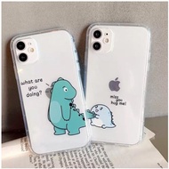 Dinosaur couple clear anticrack case printing oppo a3 nfc a3x a60 a78 4g a58 4g a38 a18 reno 11f 10 