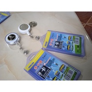 Yoyo id card Logo custum magnet + holder 2 sisi