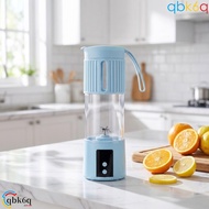 QBK6Q Electric Fresh Juice Cup, Portable Rechargeable Fruit Blender, Kitchen Mixer Wireless 450ML Pr
