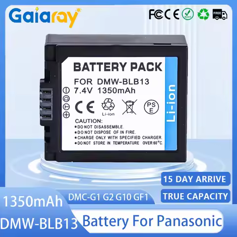 DMW-BLB13E Camera Battery 7.4V 1350mAH Rechargeable Battery for Panasonic DMC-G1 DMC-G2 DMC-G10 DMC-