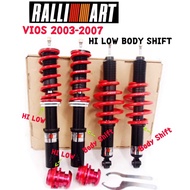 VIOS TRD NCP42 2003-2007 ADJUSTABLE HI LOW BODY SHIFT SET RALLIART / ABSORBER + SPRING / COILOVER TR