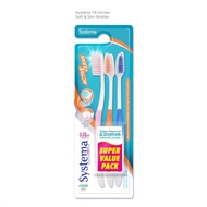 Systema Active Clean Toothbrush Random Colours (3s) | systema | toothbrush | berus gigi