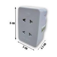 Sum 2 Pin 4 Way Multi Adapter Socket Plug (2 Pin Plug x 4 Way)
