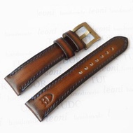用於帝舵表的複古棕錶帶，真皮