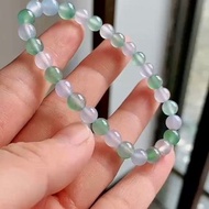 天然翡翠 緬甸 A玉 玉珠 玉鏈 手鏈 • 冰種馬卡龍翡翠手串