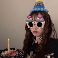 Birthday Funny Glasses Party Sand Sculpture Sunglasses Multiplayer Girlfriends Couples Picnic Disc G