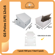 Dus Snack Polos 12x12 | Dus Snack 12x14 | Dus Snack 12x16 | Dus Snack Putih Susu | Dus GS Polos isi