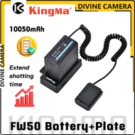 KingMa NP-FW50 Fully Decoded Dummy Battery + NP-F980D Battery + Plate for Sony A Series Cameras