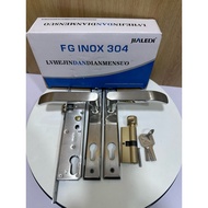 FG Lock stainless steel aluminum door Lock PMA,55, beveled edges, iron door Lock with full accessori