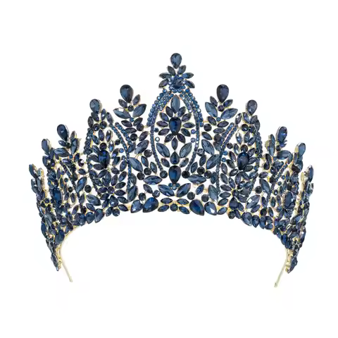 Crystal Wedding Crowns For Queens Princess Large Bridal Tiara Crown For Pageant Miss Universe Weddin
