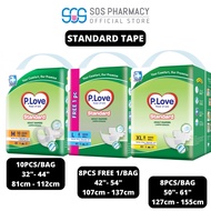 P.Love Standard Adult Tape Diapers - M10 / L8 / XL8 (1 Bag)