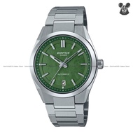 CASIO EFK-100D-3A Men's Analog Watch EDIFICE Textured Dial Date Automatic 39mm SS Bracelet Green *Or