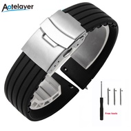 Aotelayer 18mm 24mm  20mm 22mm Quick Release Silicone Watch Bands For Samsung Active 43mm 47mm for Fossil Watch Strap Rubber Sport Bands